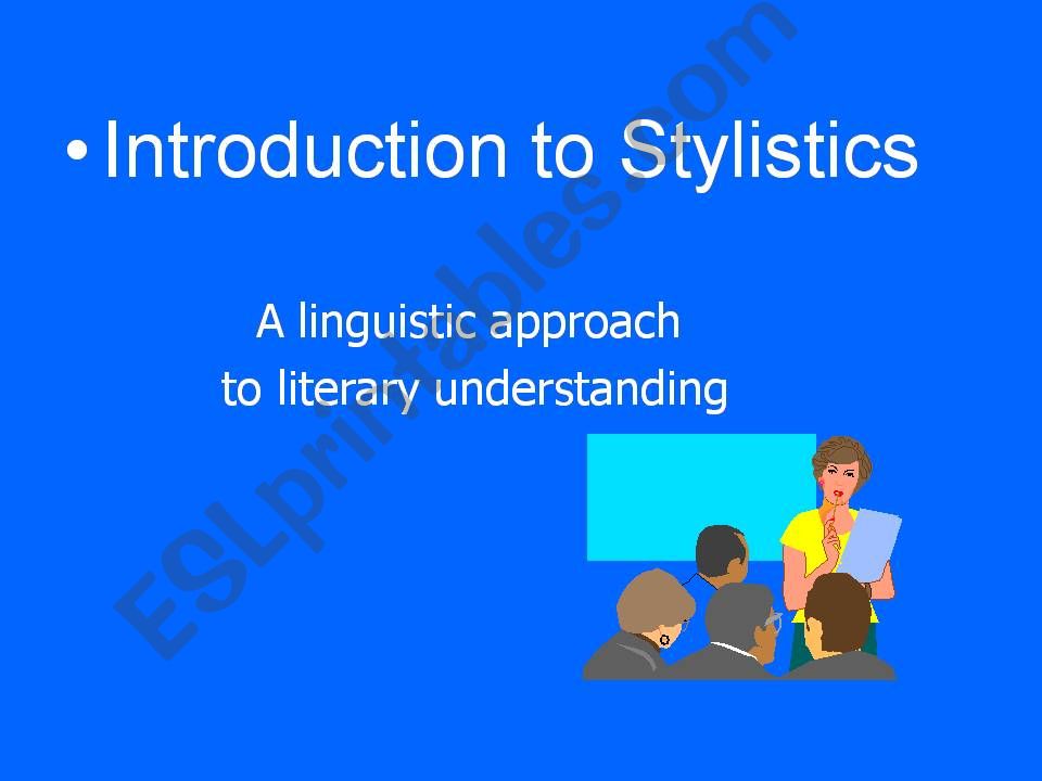Introduction to Stylistics powerpoint