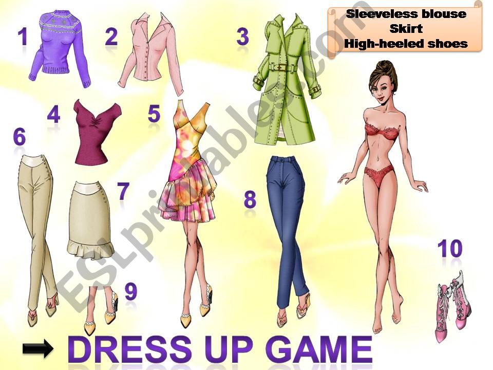Dress up game powerpoint