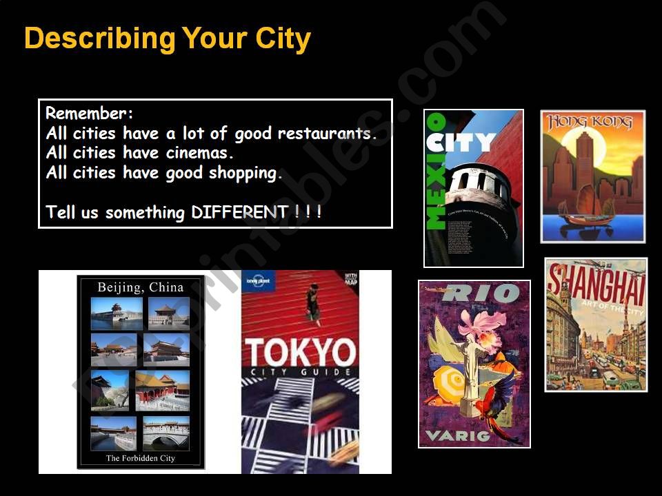 Describing your city powerpoint