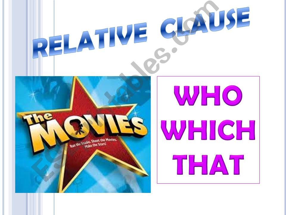RELATIVE CLAUSE powerpoint