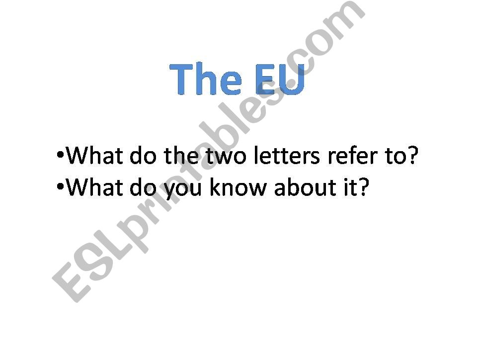 The European Union powerpoint