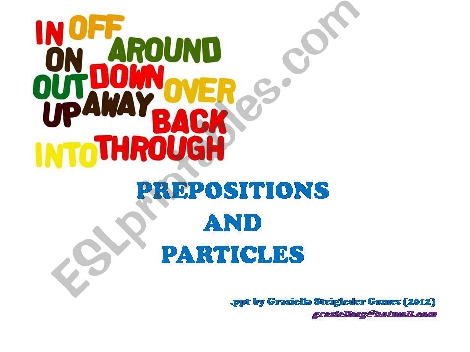 Preposition and Particles powerpoint