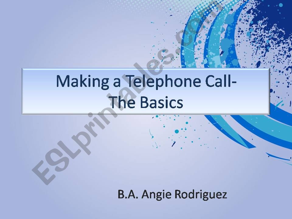 Telephoning in English powerpoint