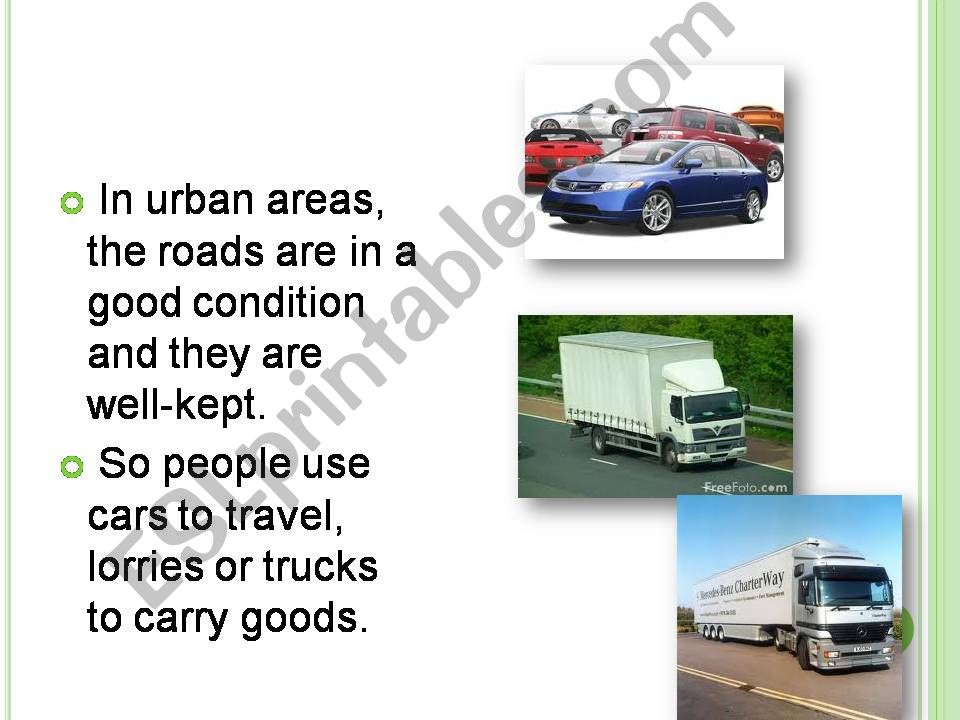 urban & rural transport speaking