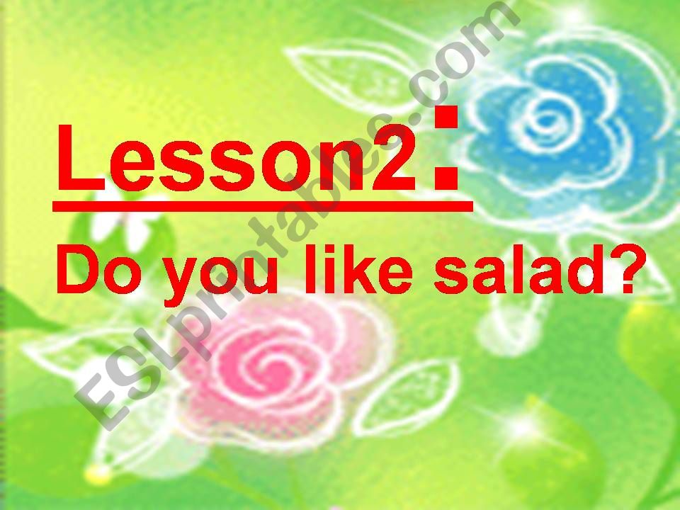 do you like salad? powerpoint