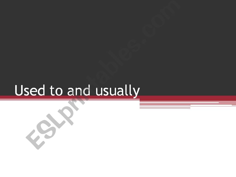 used to and usually powerpoint