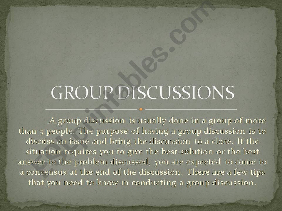 Group Discussion powerpoint