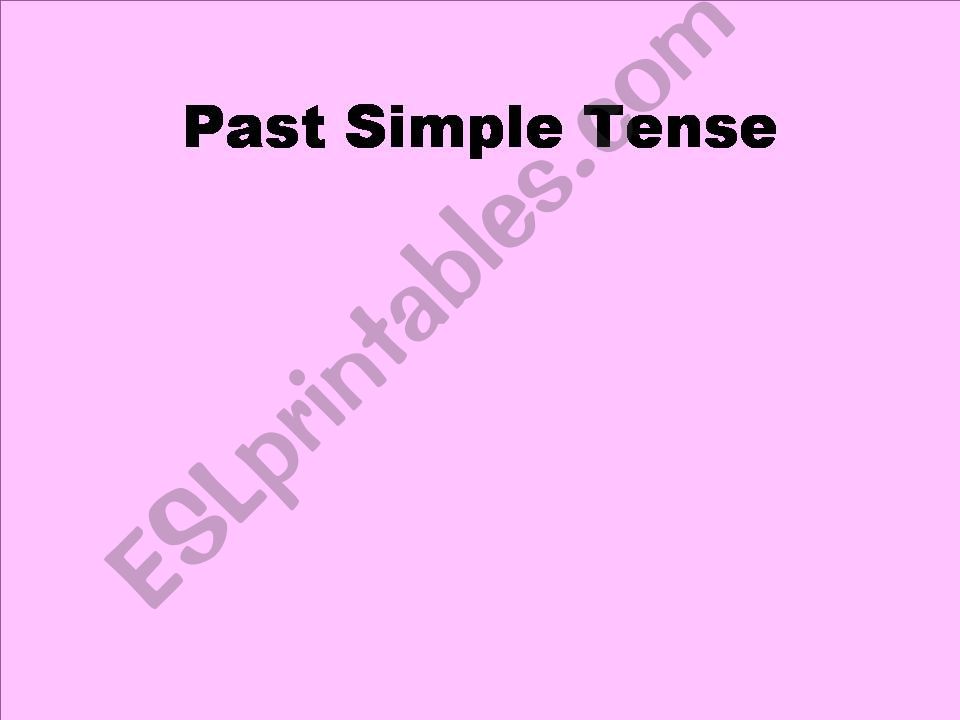 past tense powerpoint