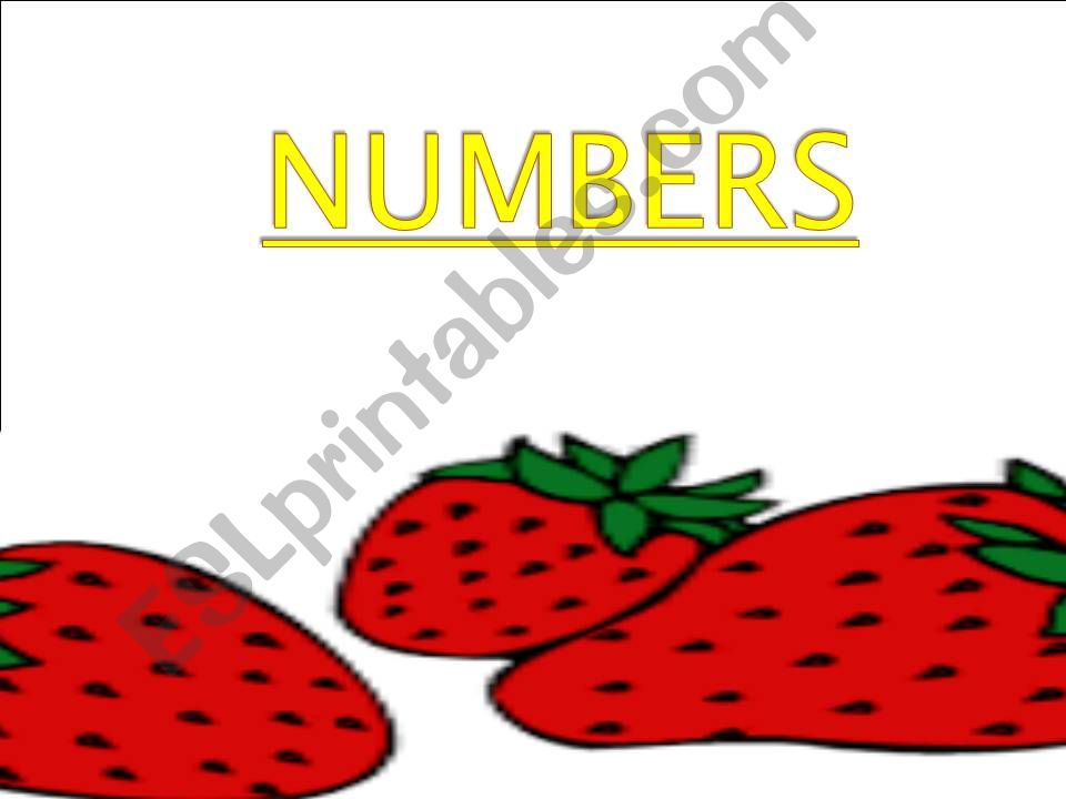 NUMBERS powerpoint