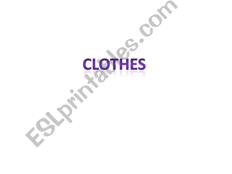 CLOTHES powerpoint