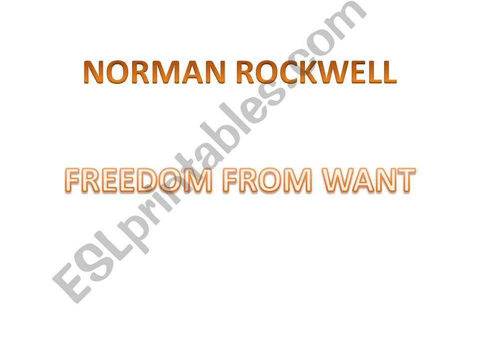 freedom from want, Norman Rockwell