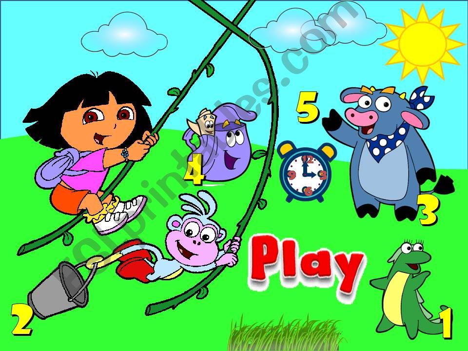 tell the time with dora powerpoint