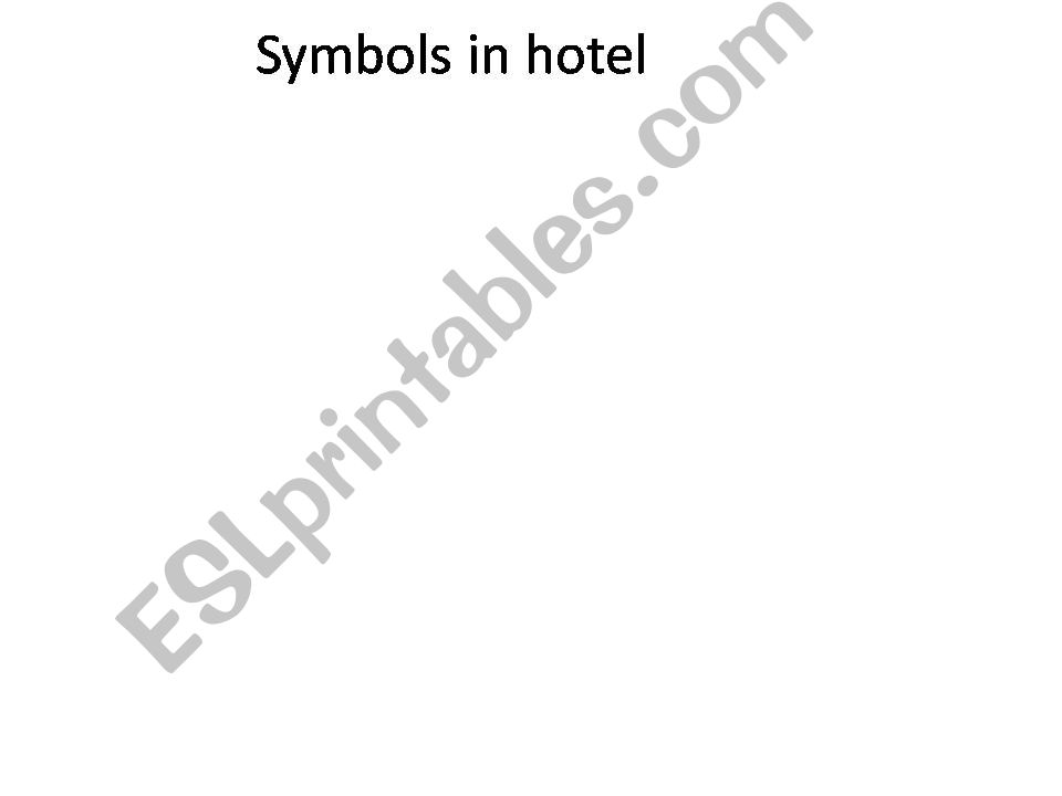 SYMBOLS IN HOTEL powerpoint