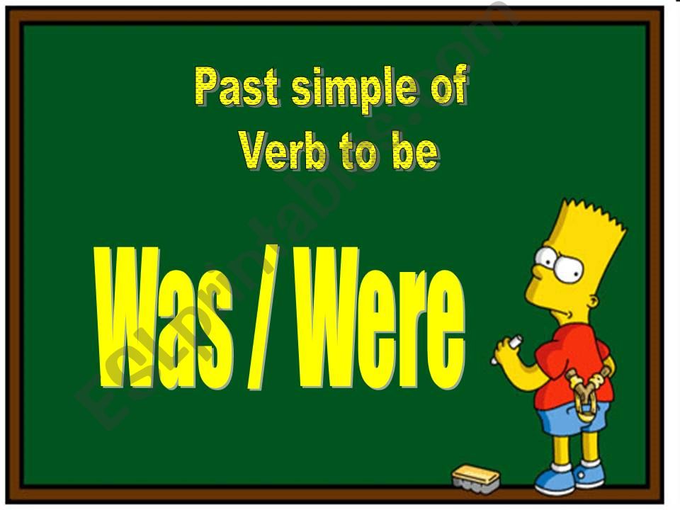 Past simple verb to be powerpoint