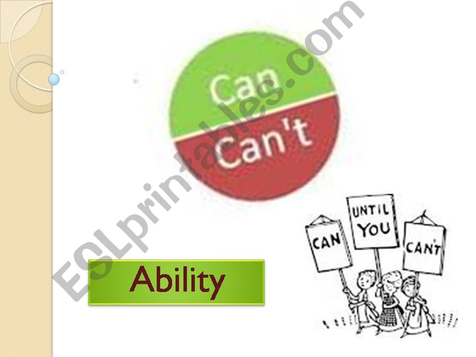 Can or Cant - ability powerpoint