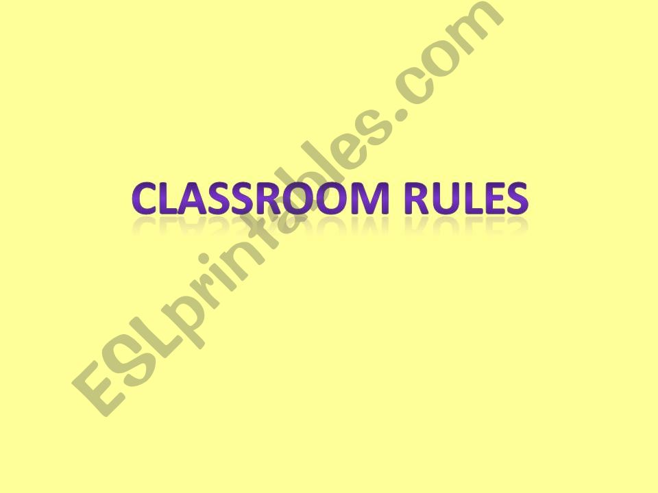 Classroom rules powerpoint