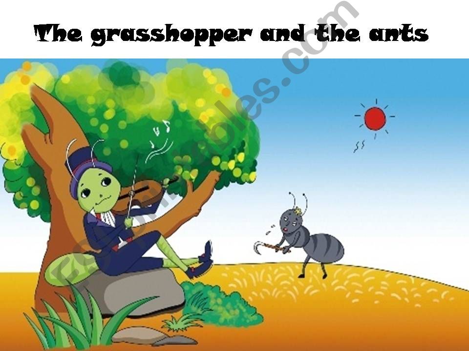 The grasshopper and the ants powerpoint