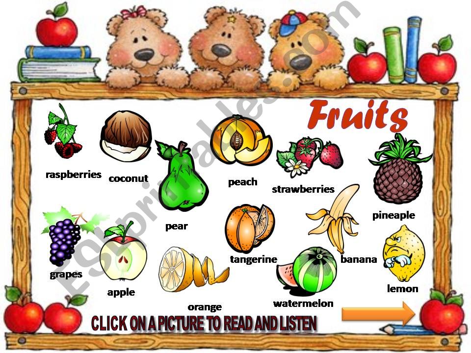 Fruit Flash Cards powerpoint