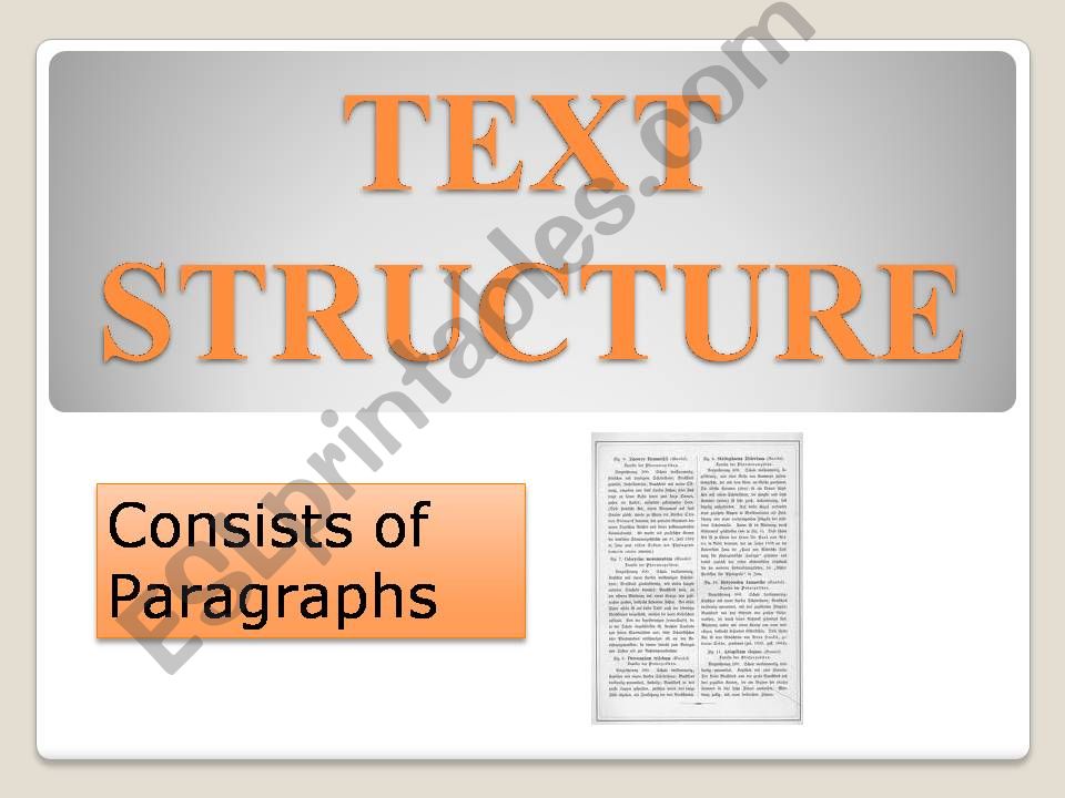 Text & Paragraph Structure powerpoint