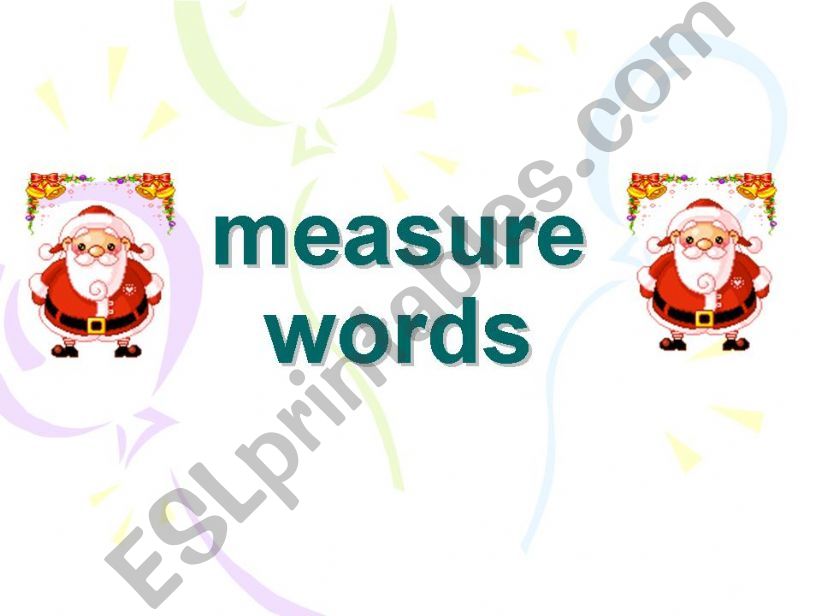 Measure Words powerpoint