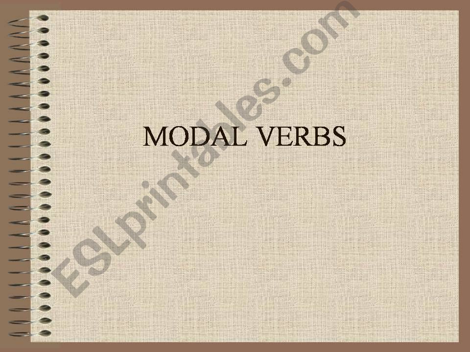 Modals powerpoint