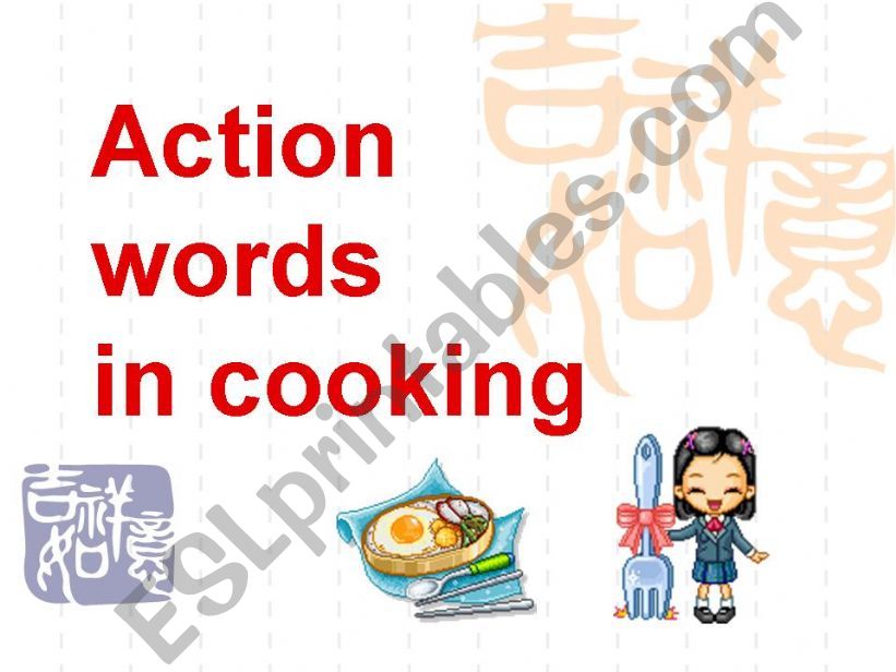 Action Words in Cooking powerpoint