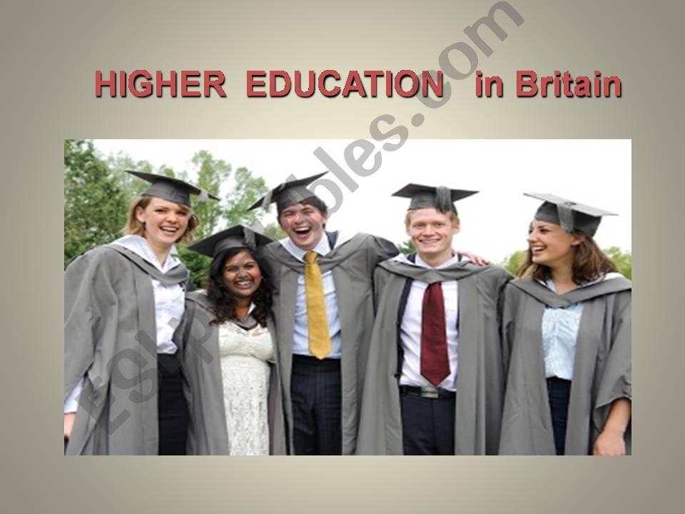 Highter Education in Britain powerpoint