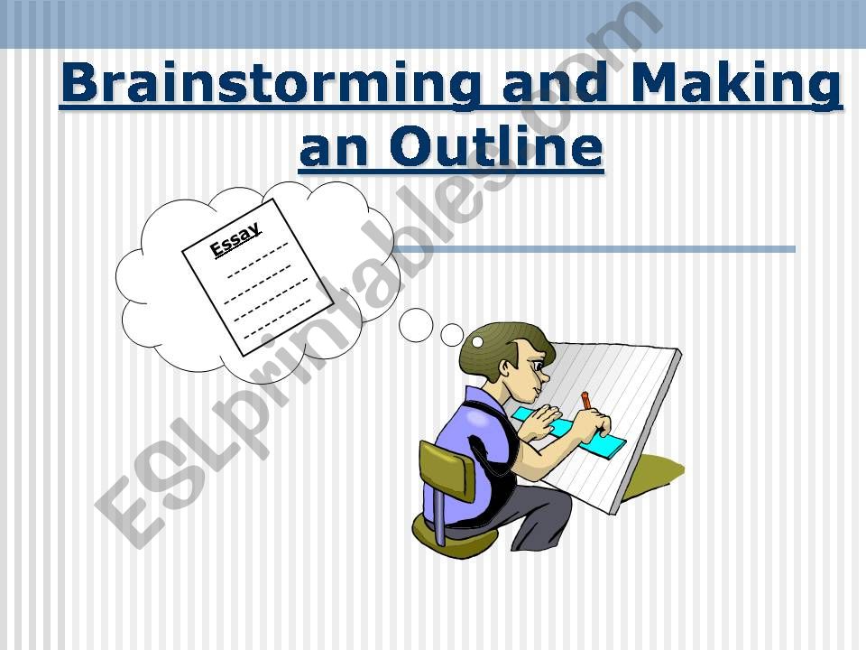 How to make a brainstorm and plan in writing an essay