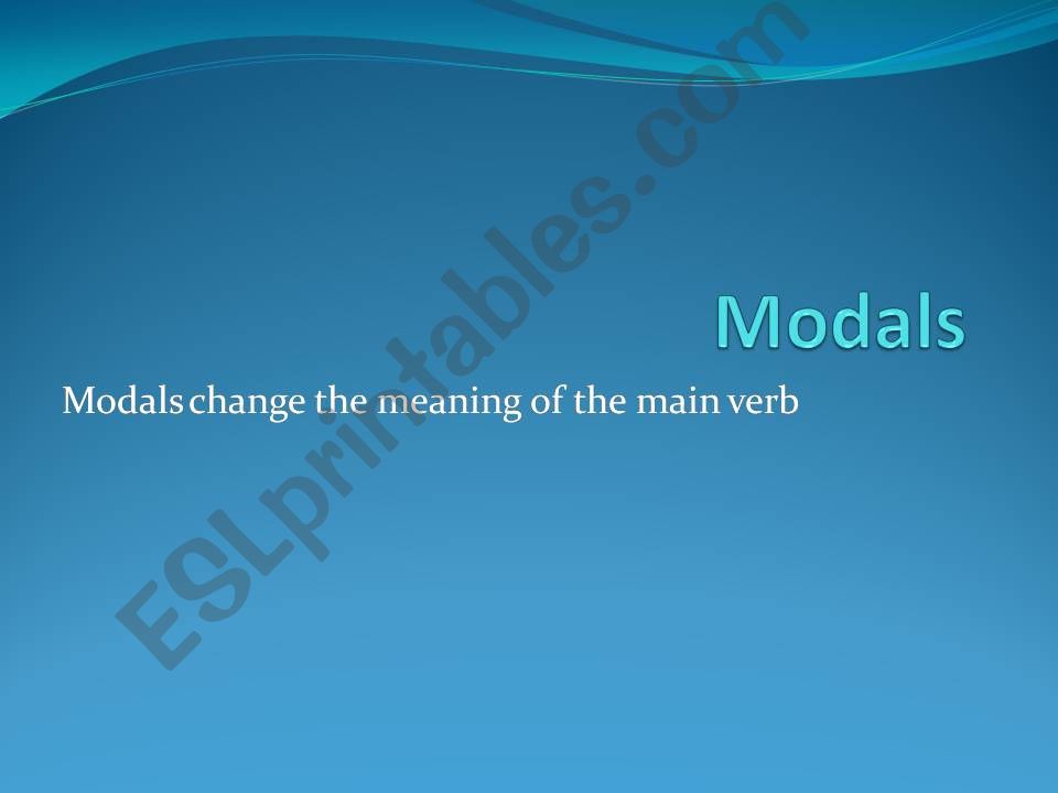                                  modal verbs