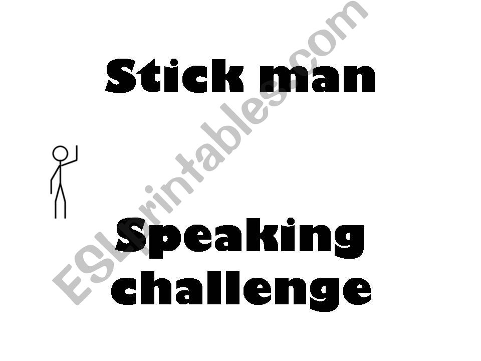 stick man speaking game powerpoint