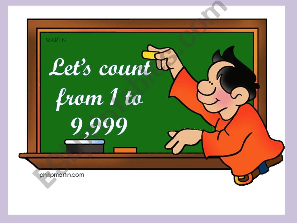 numbers from 1 to 9,999 powerpoint