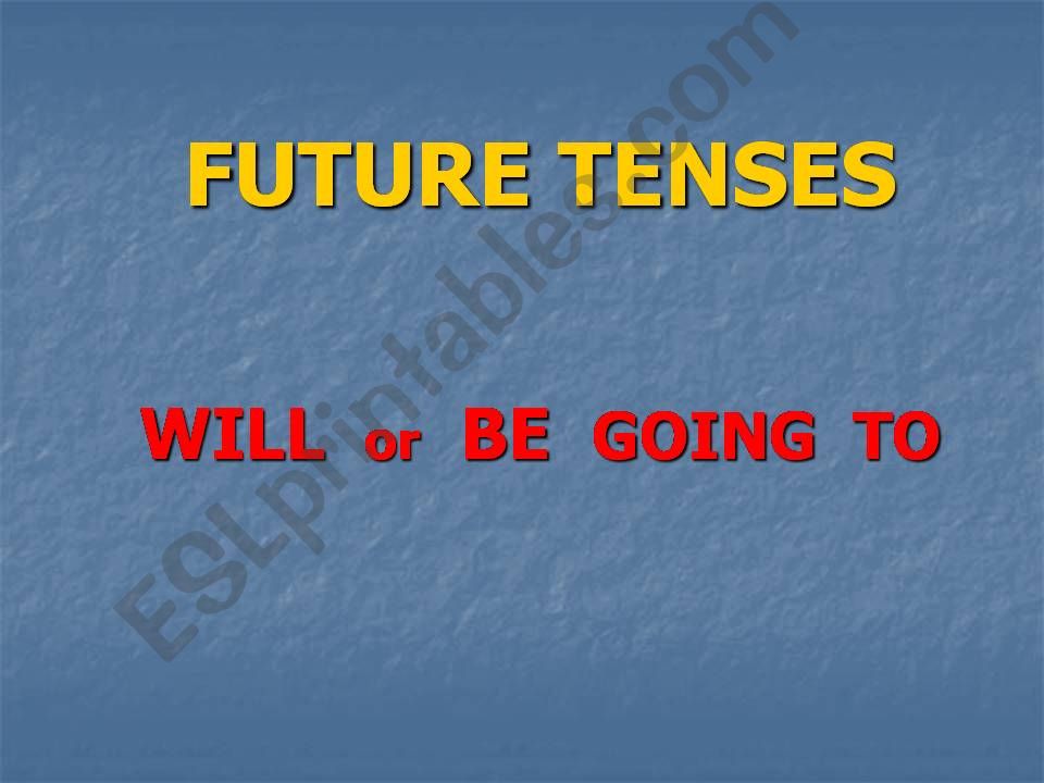 FUTURE TENSES powerpoint