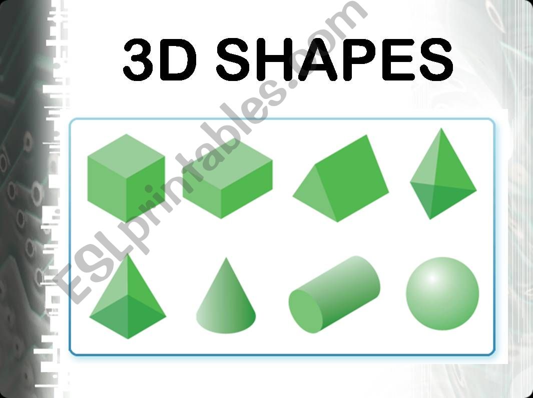 3D Shapes powerpoint