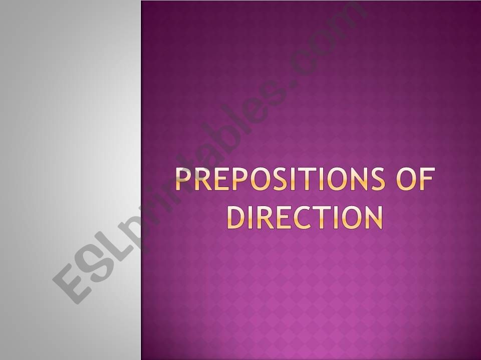 adverbs of directions powerpoint