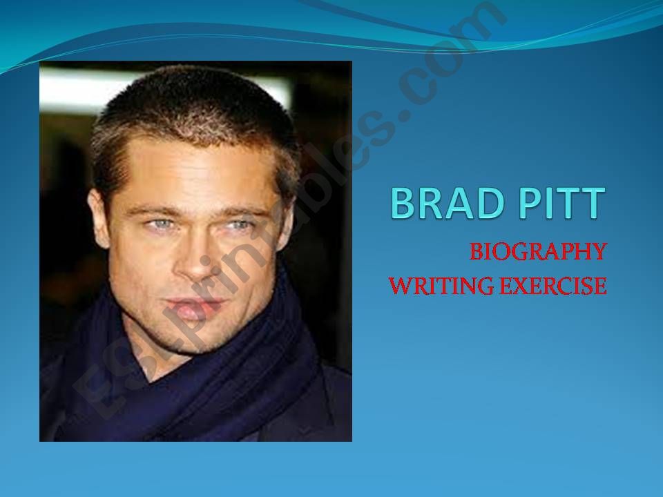 Writing exercise about Brad Pitt