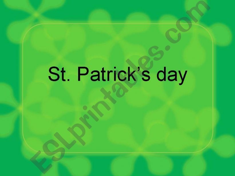 St. Patrick´s Day powerpoint