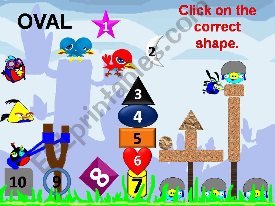 Shapes Angry Bird Game Animated Part 1