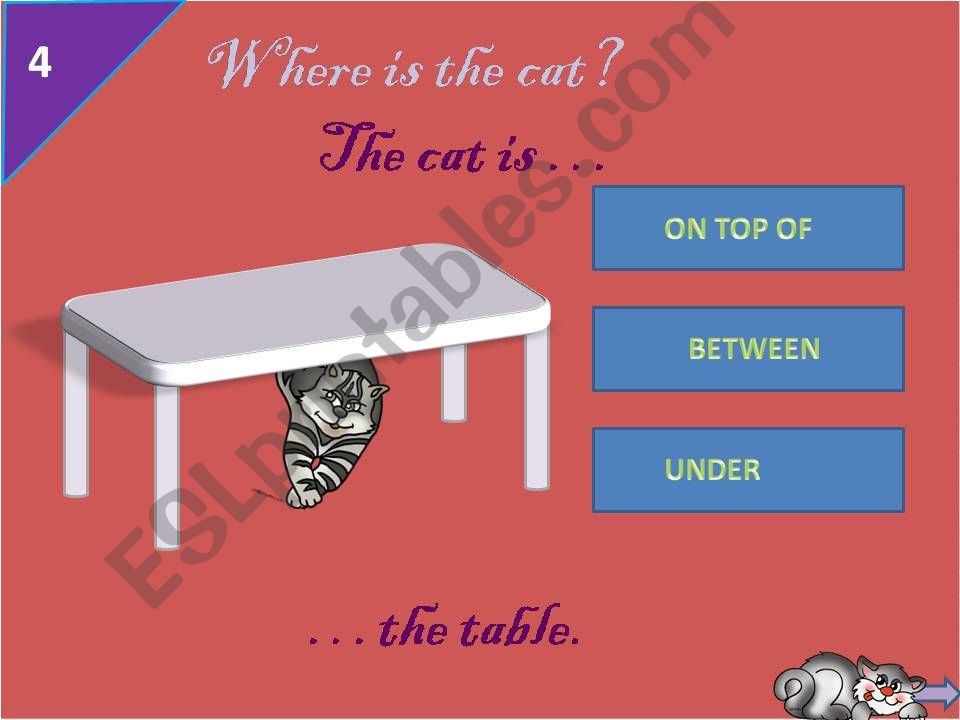 Prepositions Game - part 2 powerpoint