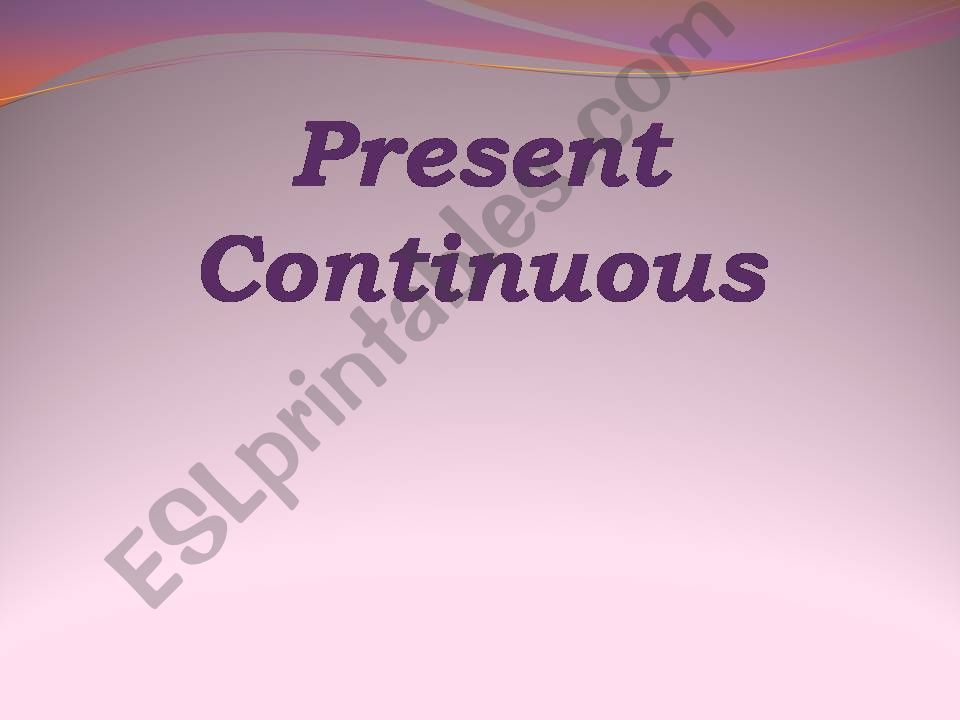 present continous powerpoint