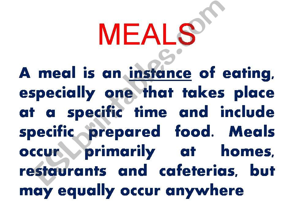 Meals powerpoint