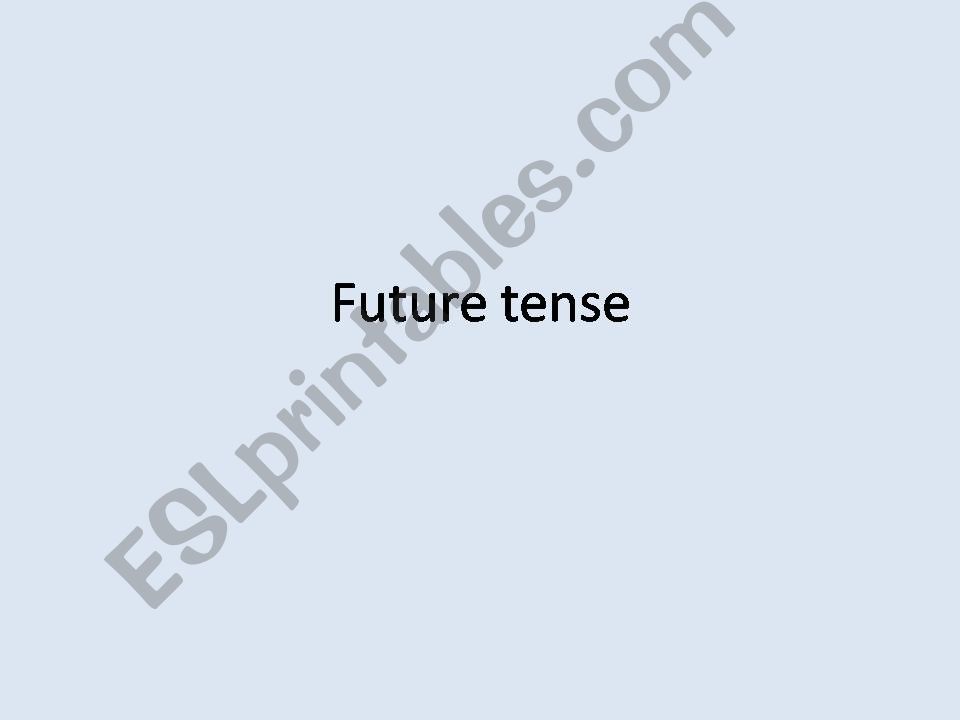 FUTURE TENSE ELEMENTARY powerpoint