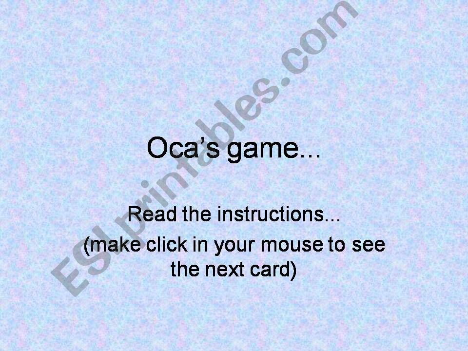 Ocas game powerpoint