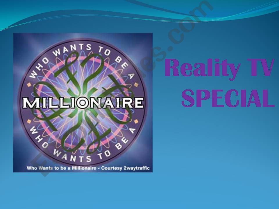 Who wants to be a millionnaire  reality TV special