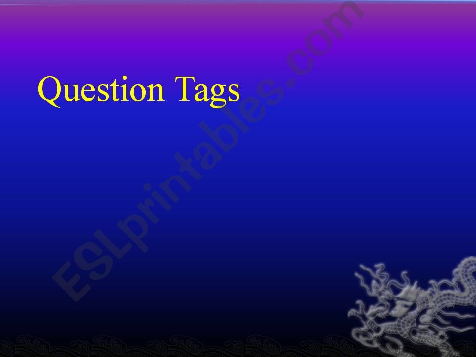 Tag Question powerpoint