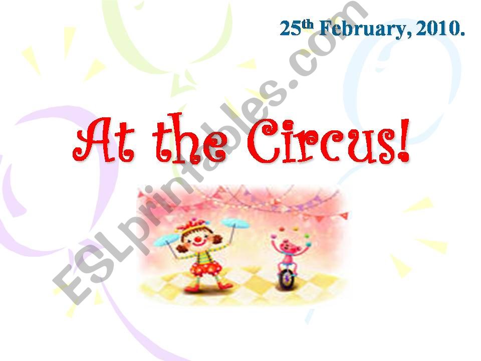 at the circus powerpoint