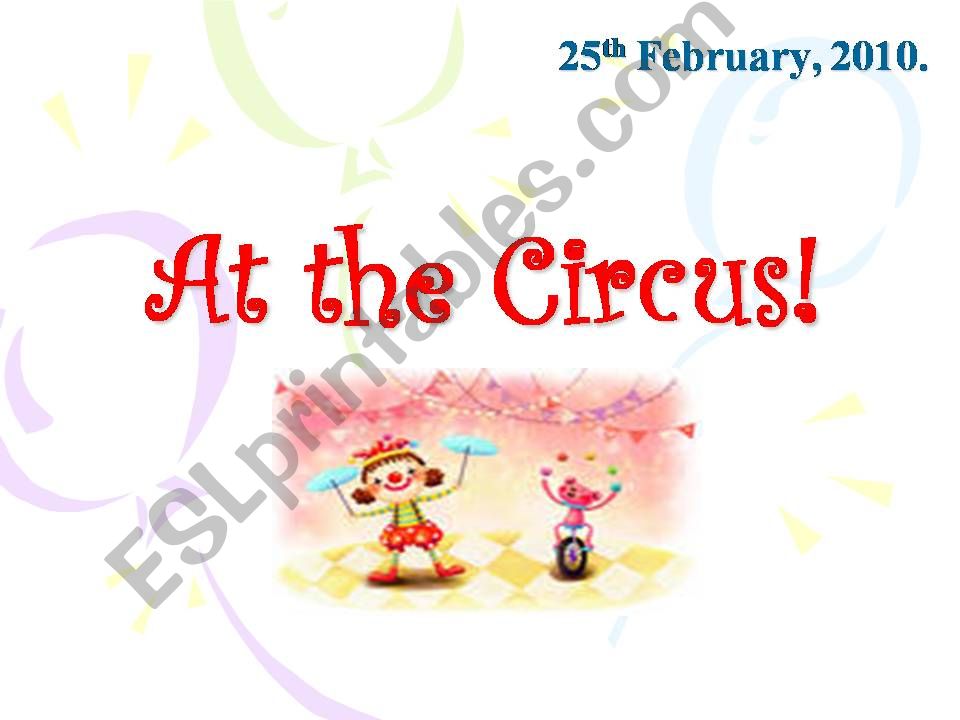 at the circus powerpoint