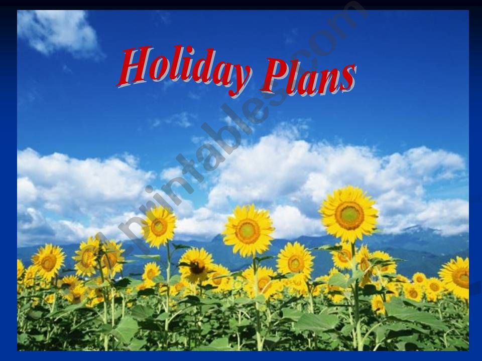holiday plans powerpoint