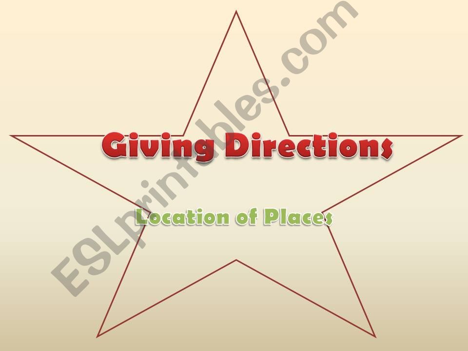 Giving directions  powerpoint