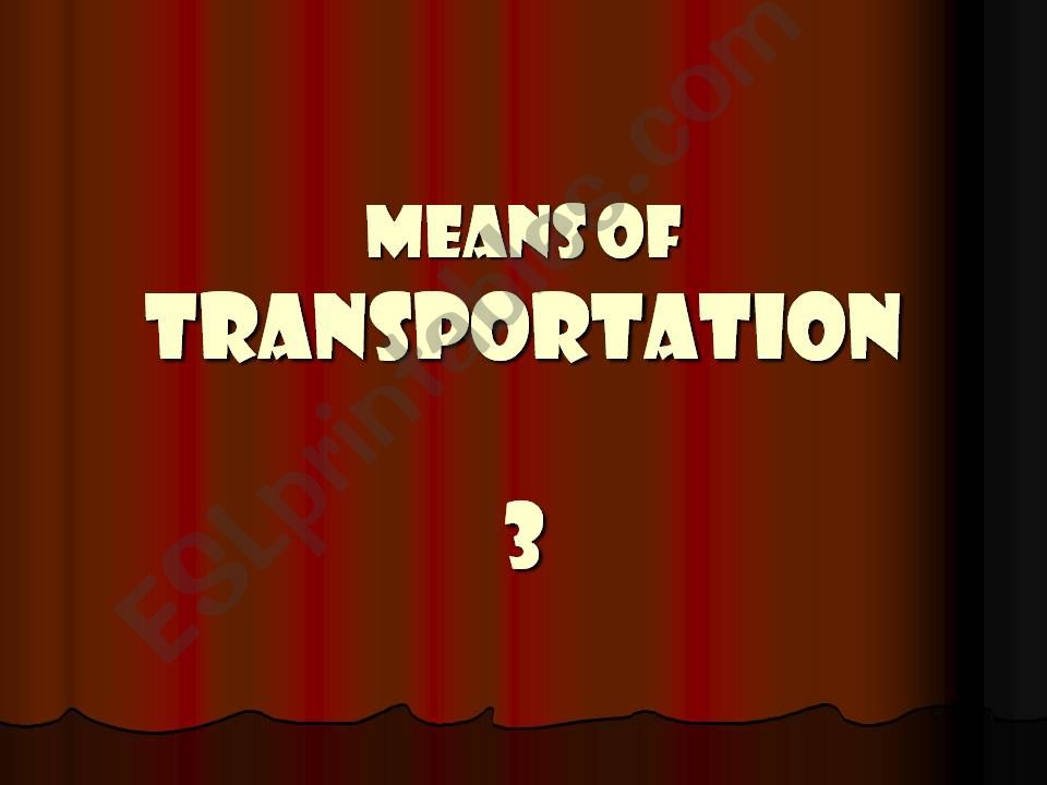 Means Of Transportation powerpoint