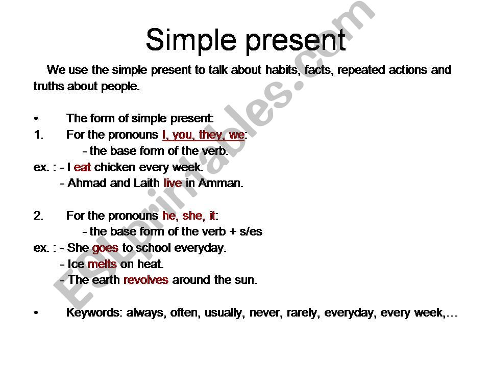 present simple and continuous powerpoint